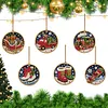 6pcs/set DIY Diamond Special Shape Pearl Art Hanging Wooden Christmas Tree Ornament Kit