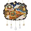 Christmas DIY Acrylic Diamond Painting Pendant Double Sided Paint Suncatcher Hanging Ornament Home Decor Kit 