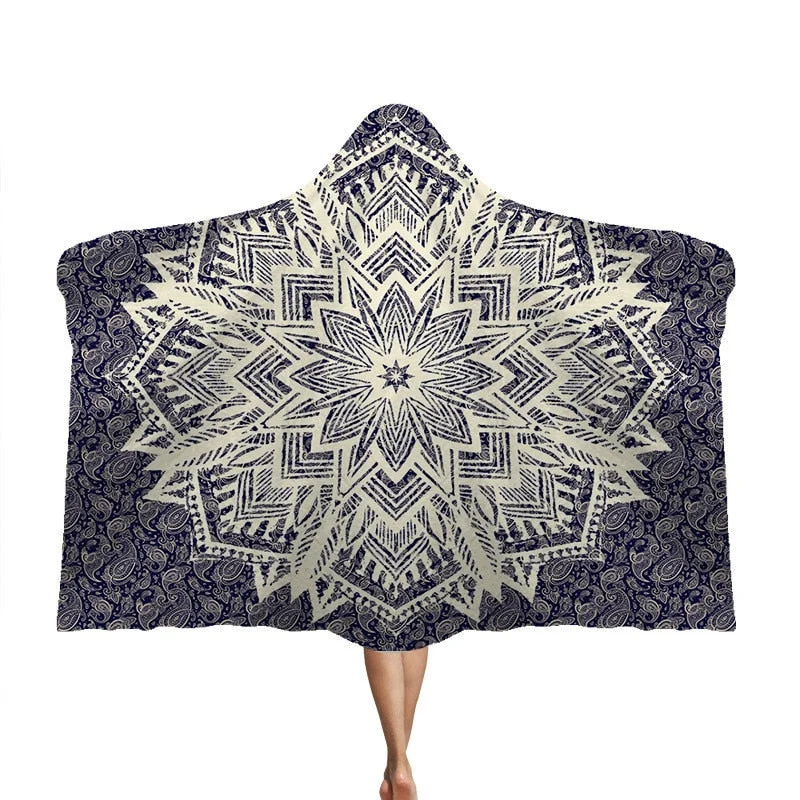 3D Printed Hooded Blanket Anime Soft Fluffy Blankets For Adults Sherpa Fleece Winter Throw Blanket Hoodie Blanket Travel Mantle