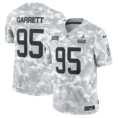Men's Cleveland Browns Myles Garrett  Arctic Camo 2024 Salute to Service Limited Jersey