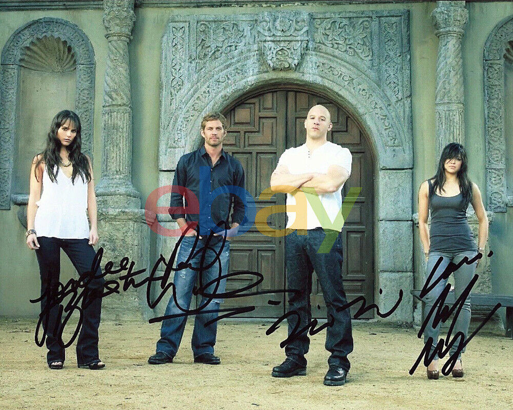 Fast And Furious Cast Signed Photo Poster painting 8x10 Autographed reprint