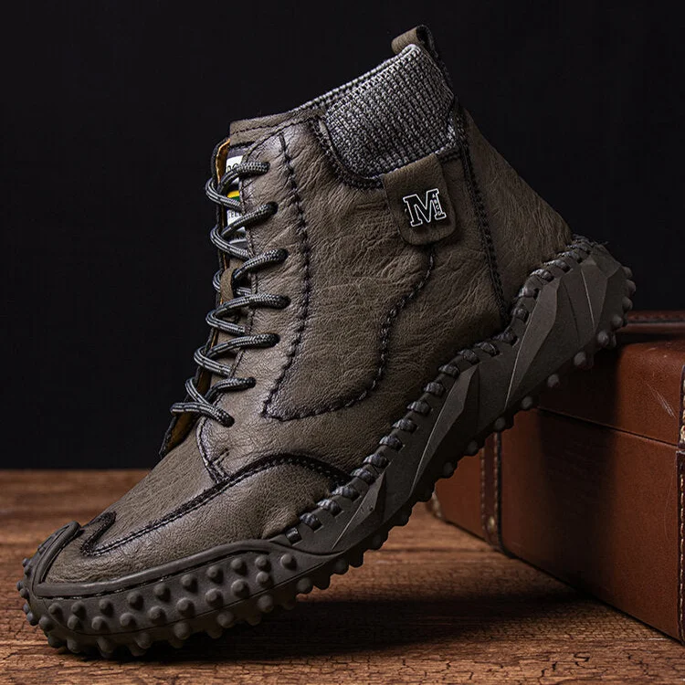 Letclo™ Men Retro Microfiber Leather Non Slip Casual Ankle Boots letclo Letclo
