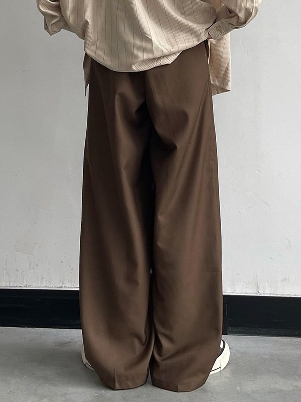Basic Casual Straight Leg Tailored Pants