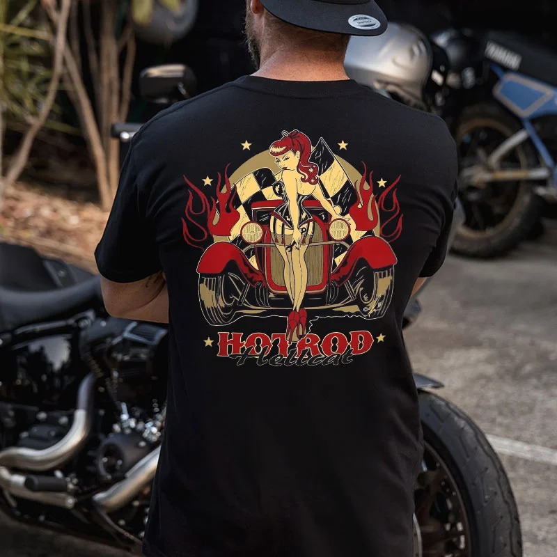 HOT ROD Sexy Lady Classic Car Print Men's T-shirt