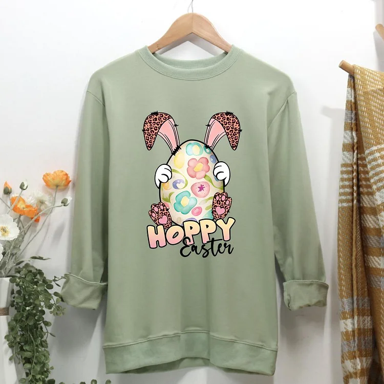 Hoppy Easter Women Casual Sweatshirt-0025098