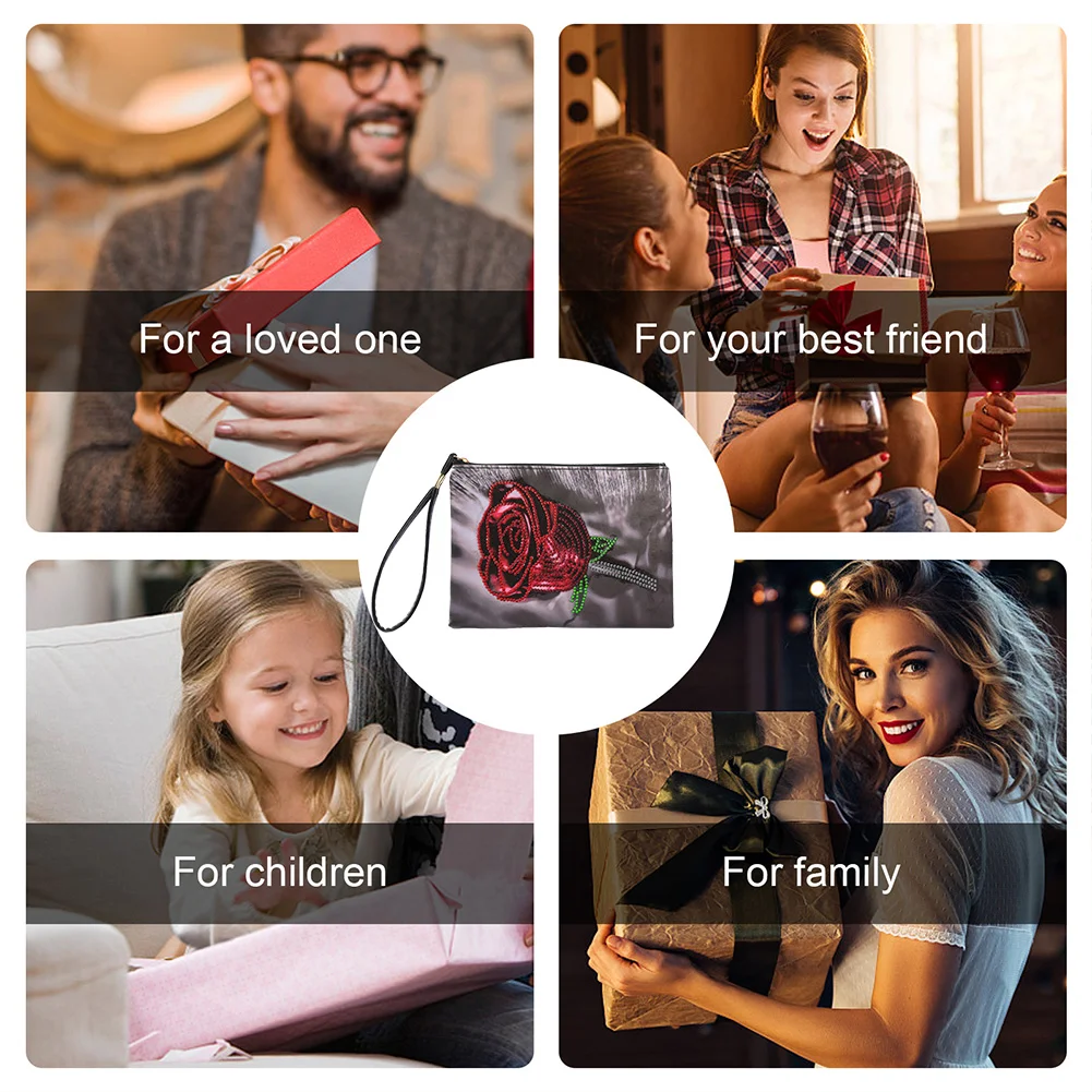 Diamond Painting Clutch DIY Special Shaped Drill PU Leather Handbag