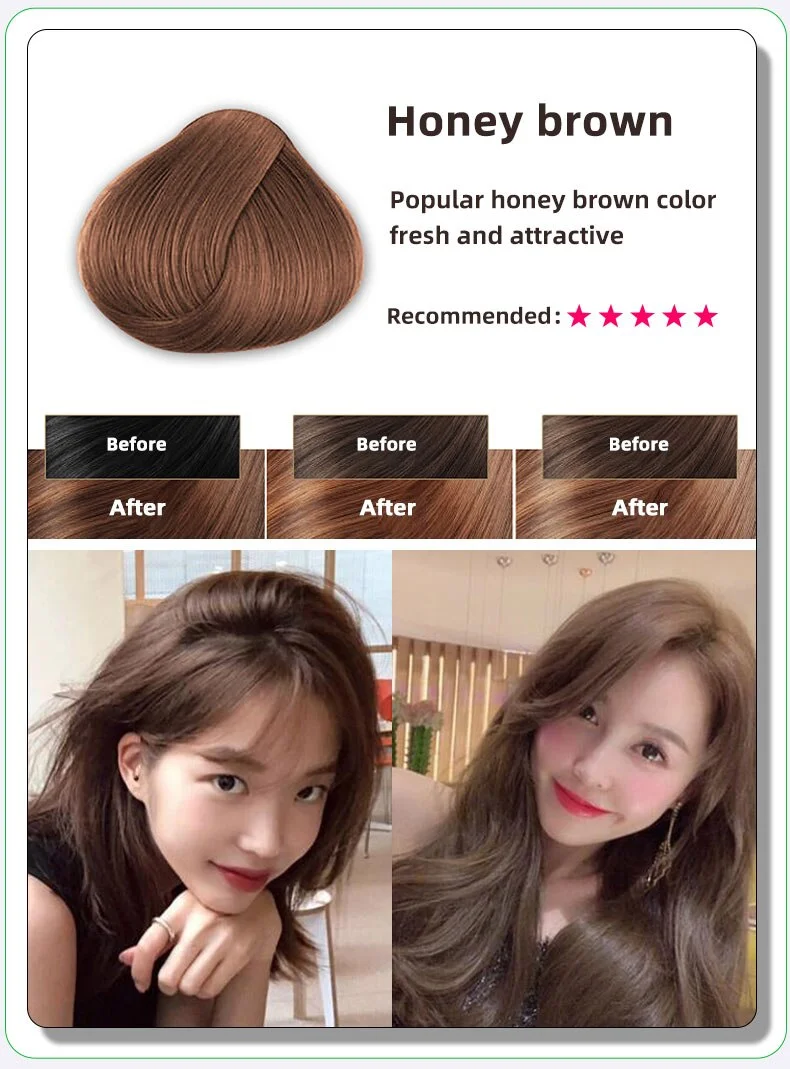 Plant healthy hair dye to transform hair color, dye your hair at home with 200ml/piece, and give away hair dyeing tools