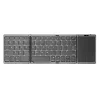 Tri-fold Wireless Bluetooth Keyboard with Touchpad Portable Thin Bluetooth Keyboard Rechargeable, Foldable, Suitable for Travel, Compatible with Laptops, Tablets, Smartphones and Windows iOS Android Systems