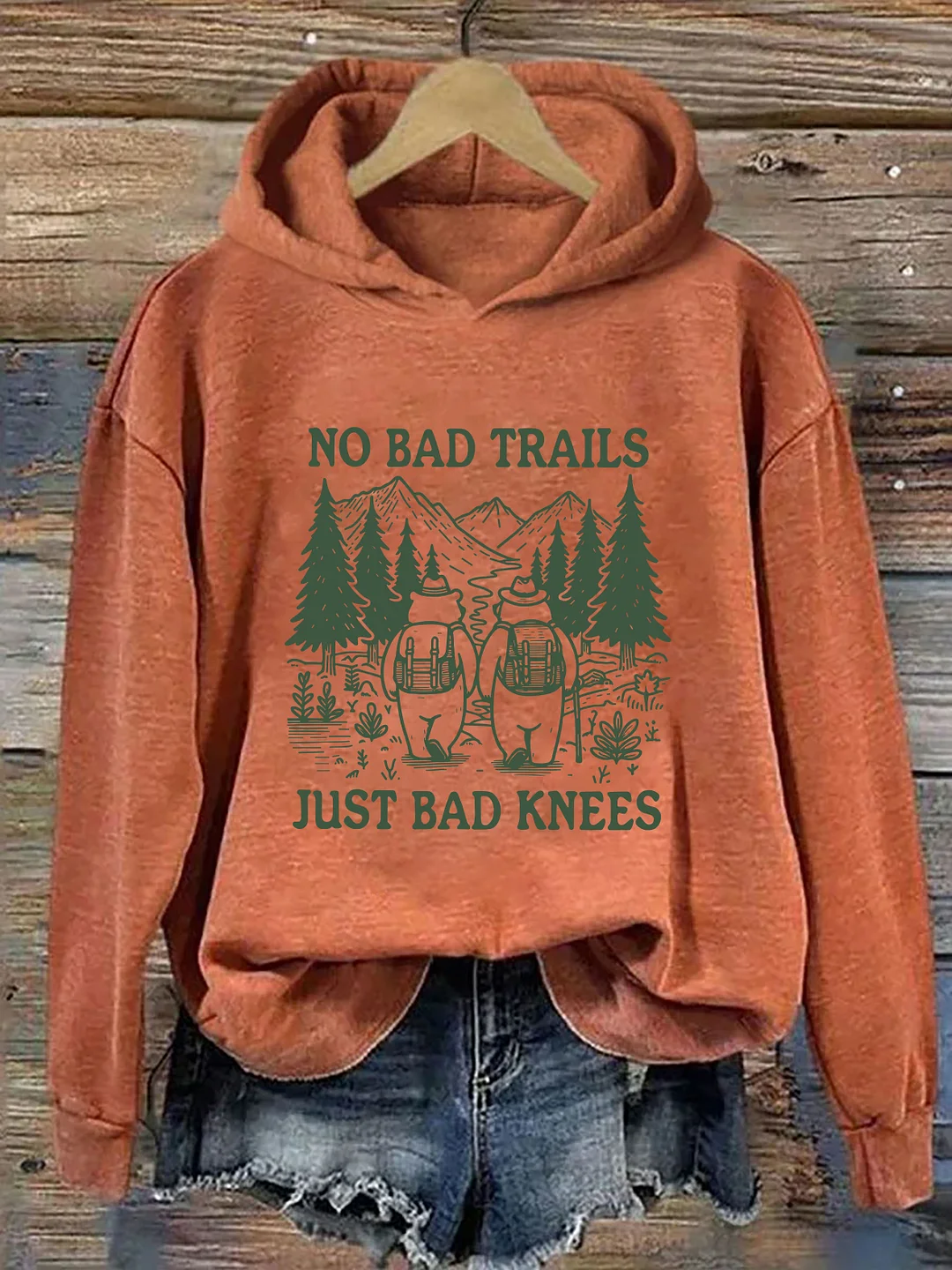 No Bad Trails Just Bad Knees Hoodie