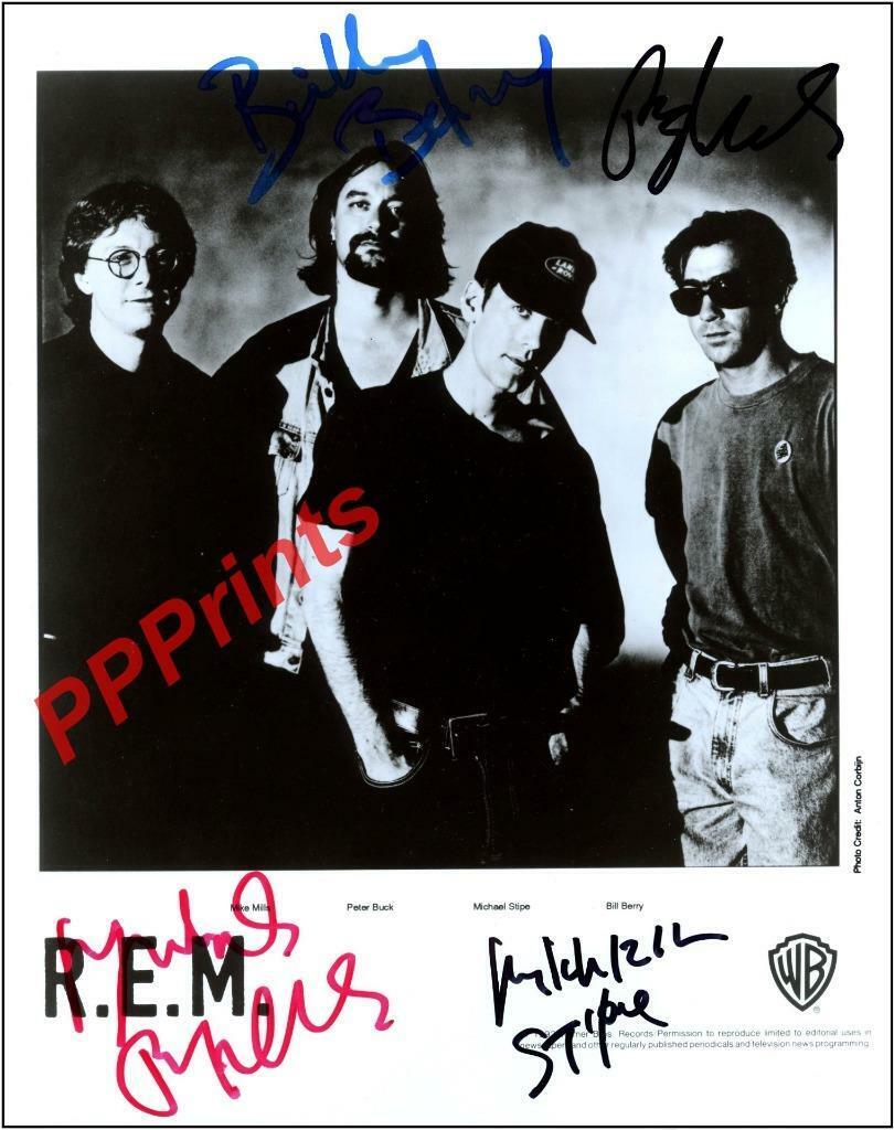 REM SIGNED AUTOGRAPHED 10X8 REPRODUCTION Photo Poster painting PRINT