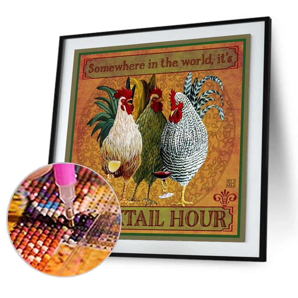 

Multi-Size) Rooster - Round/ Drill Diamond Painting, 40x40, 501 Original