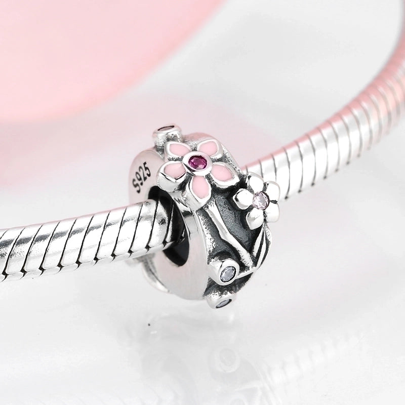 Original Design Minimalist Flower Petal Sterling Silver Inlay Zircon Jewelry Accessories