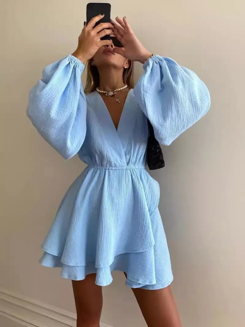 Nigikala Nigikala New Women's Fashion Design Dress With A Solid Color Skirt