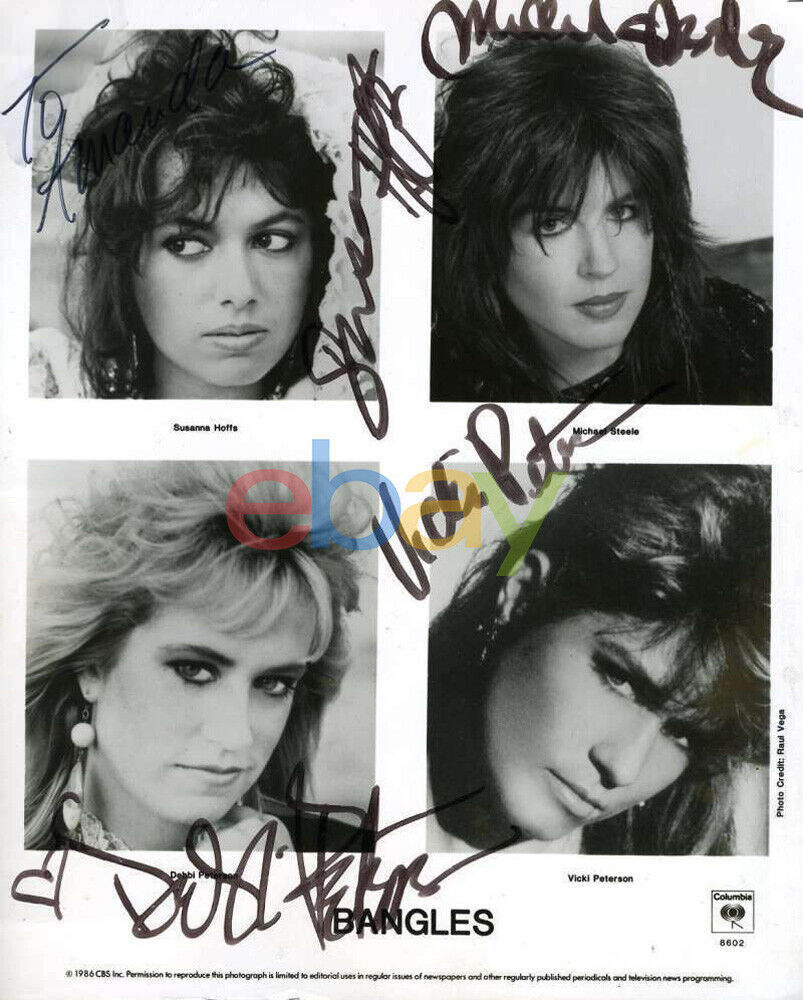 THE BANGLES Signed 8x10 1986 Photo Poster painting Autographed reprint