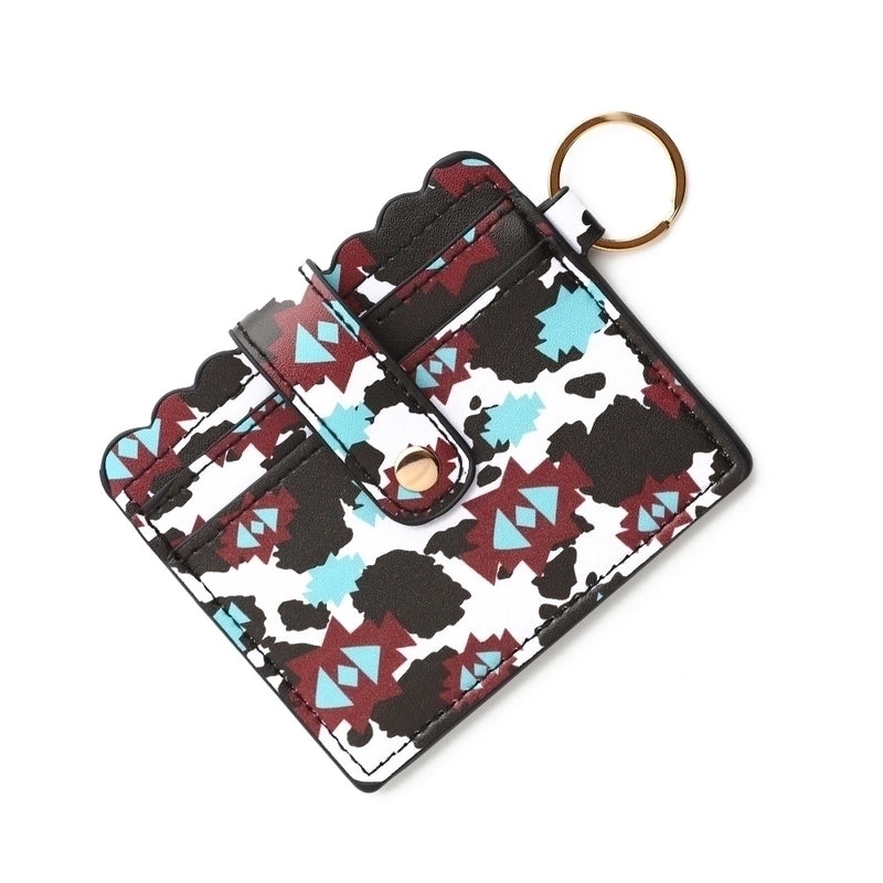 Women’s Solid Color Lingge Leopard Pu Leather Zipper Coin Purses