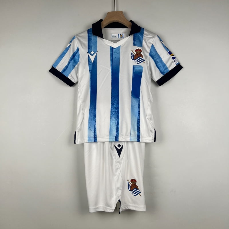 23-24 Kids Real Sociedad Soccer Jersey Home