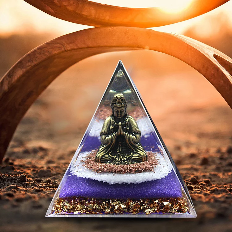 Natural Crystal Pyramid Healing Energy Meditation Home Office Decor (E)