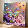 DIY Pearl Painting Butterfly for Home Decor with Frame(25x25cm)