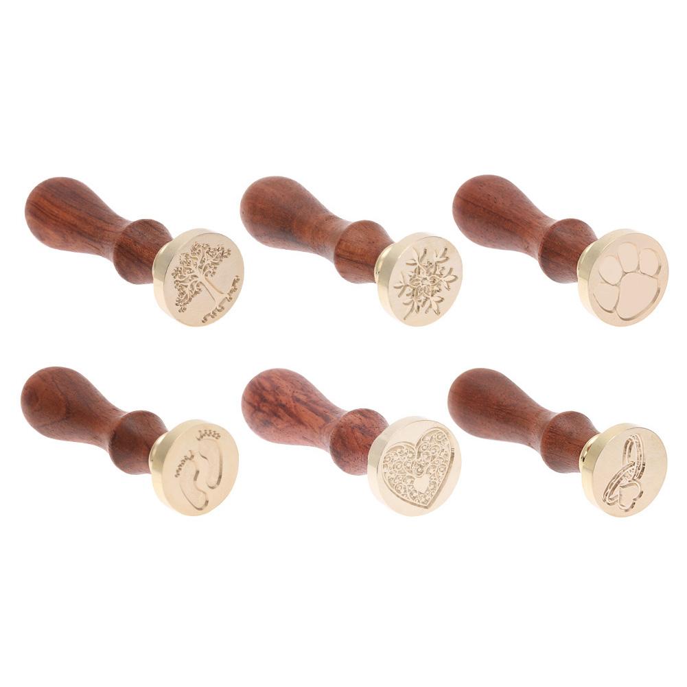 Copper Head Wax Sealing Stamp DIY Envelope Card Decor Seal with Handle