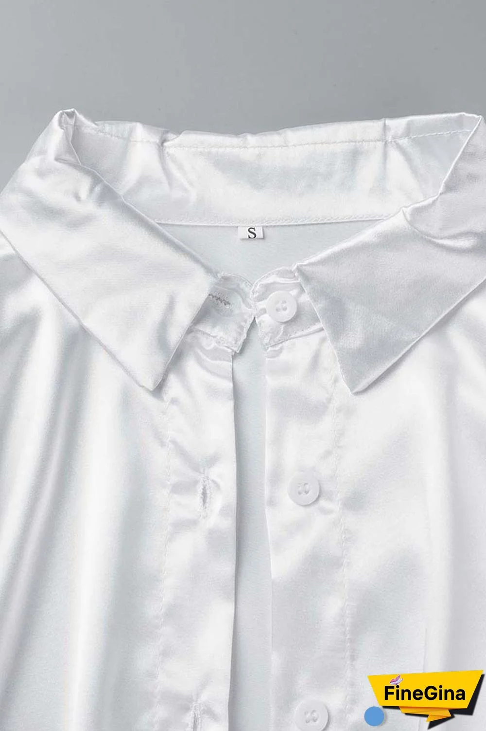 Green Casual Solid Basic Shirt Collar Tops