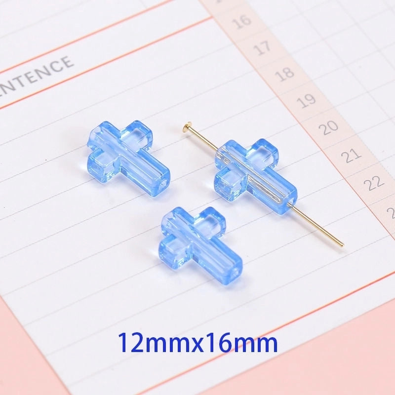 1 Piece Arylic Cross Beads
