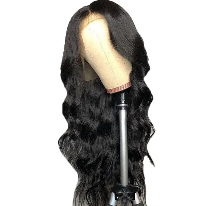 Black Brazilian Long Body Water Wave Wig