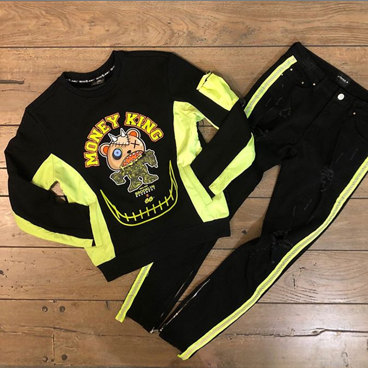 MONEY KING cartoon print sweatshirt