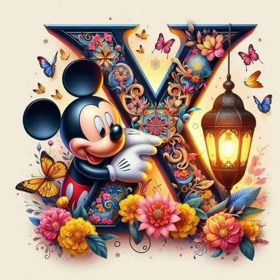 Diamond Painting - Full Round Drill - Minnie Mickey Alphabet(Canvas|40*40cm)