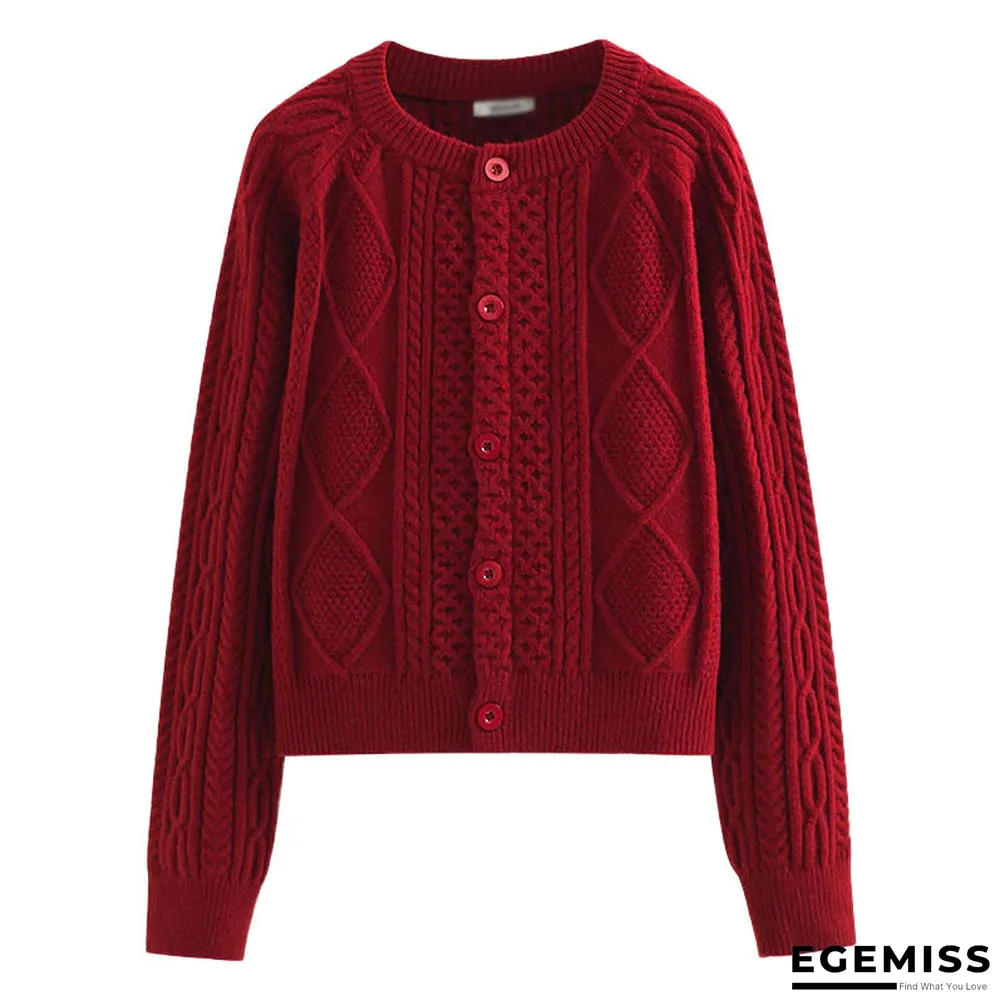 Casual Vintage Knitted Solid Sweater | EGEMISS