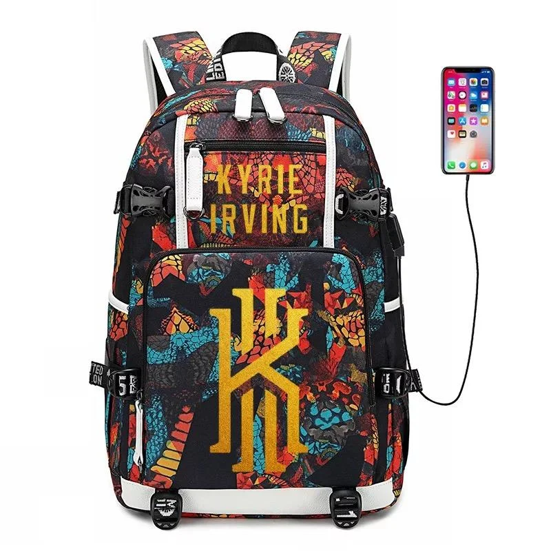 Buzzdaisy Brooklyn Basketball Nets #11 USB Charging Backpack School NoteBook Laptop Travel Bags