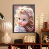 Diamond Painting -DIY Round Drill Curly Hair Big Eyes Girl