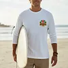 Men's Vintage Surf Shop Longboard Print Crew Neck Long Sleeve T-Shirt by Inlyline