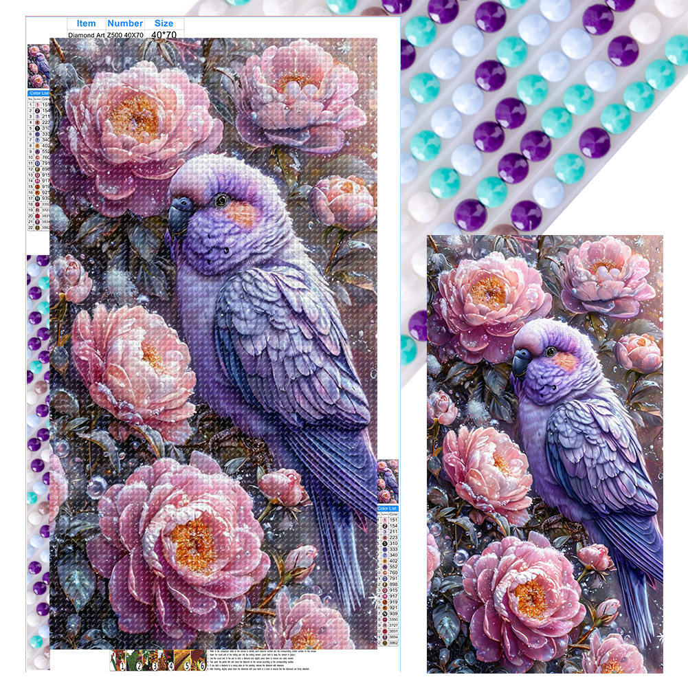 Flowers And Birds 40*70cm(canvas) full round drill diamond painting