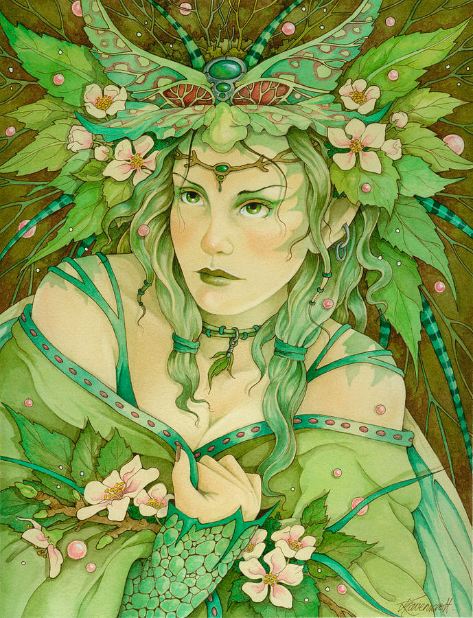 Green Forest Fairy 40*50CM (Canvas) AB Round Drill Diamond Painting gbfke