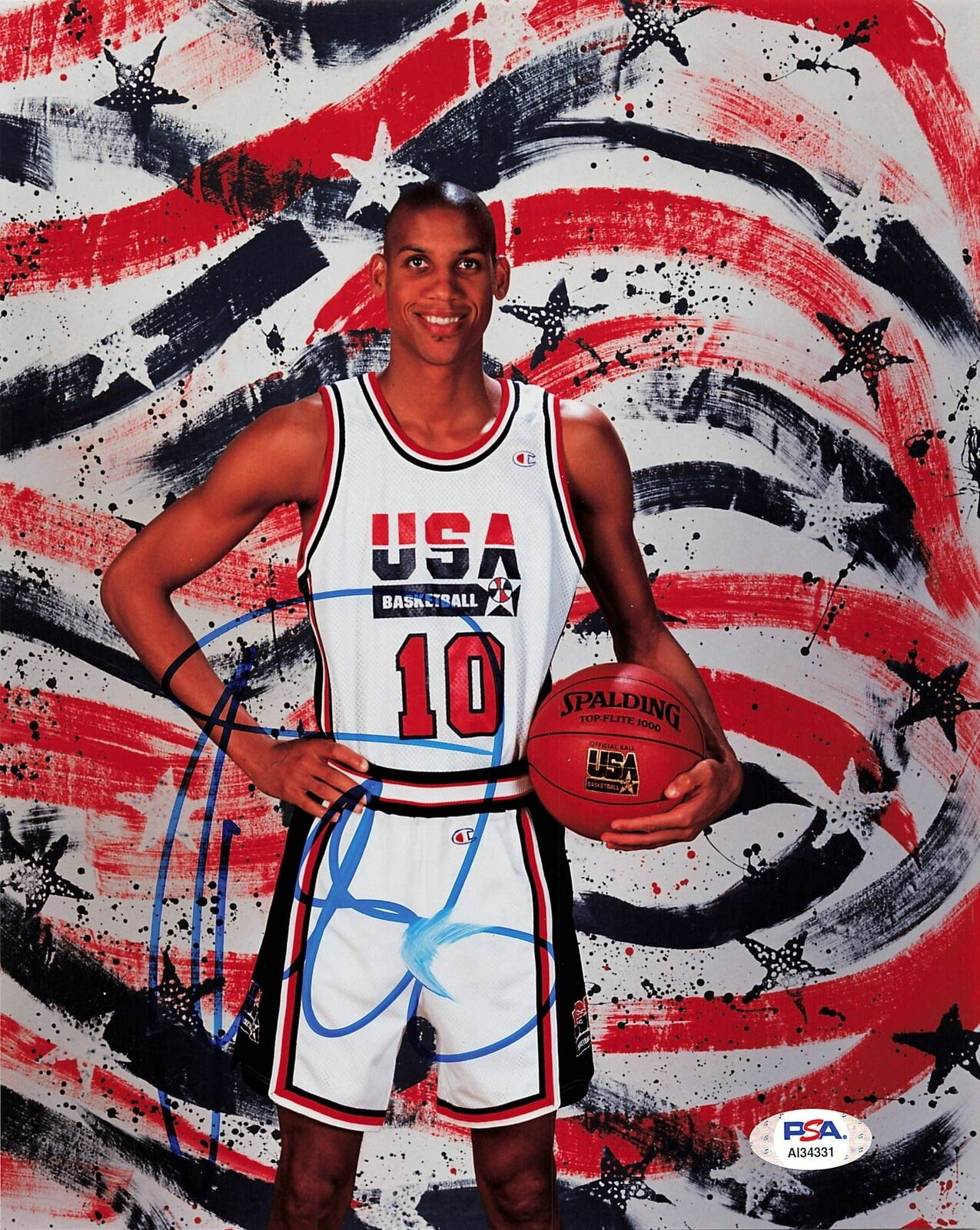 Reggie Miller signed 8x10 Photo Poster painting PSA/DNA USA Basketball Autographed