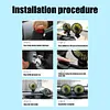 F404 USB Car Fan Dual Head Powerful 3-Speed Dashboard Fan for Truck Vehicle
