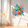 (US Local)DIY Diamond Art Pendant Diamond Painting Set Home Decor (Flower Parrot)
