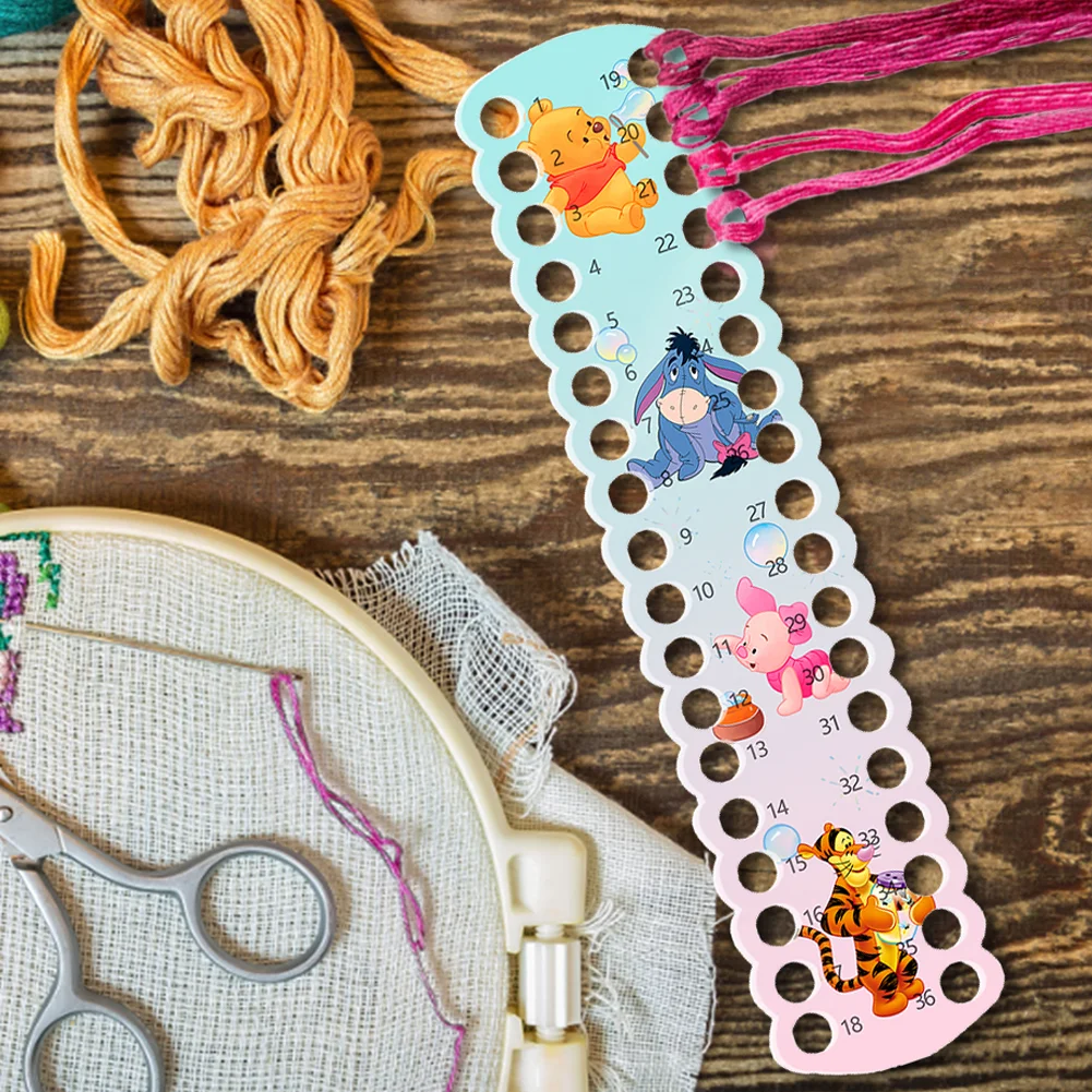 Acrylic Cross Stitch Row Line Board Cartoon Pattern Art Accessory(Winnie the Pooh)