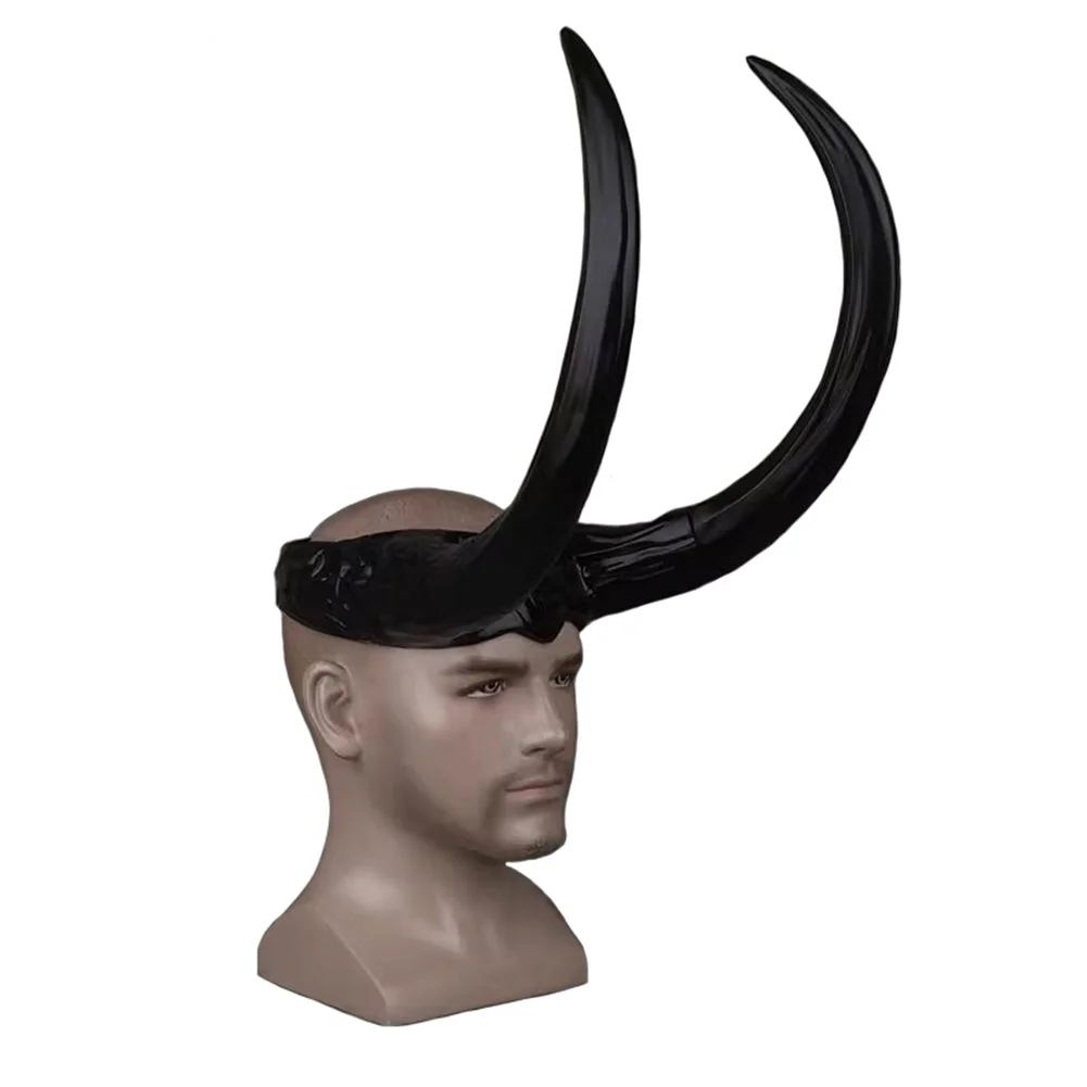 TV Loki 2023 Loki Black Headband Cosplay Mask Accessories Halloween Carnival Props