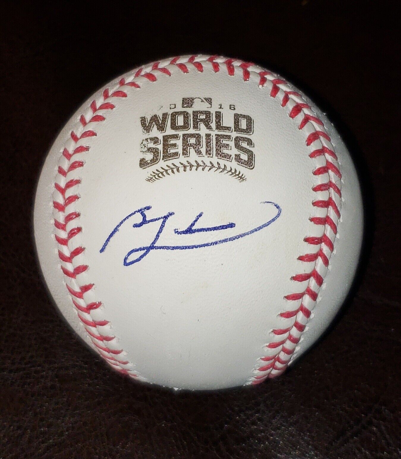 BEN ZOBRIST 'CHICAGO CUBS' WORLD SERIES MVP 2016 SIGNED WORLD SERIES BALL *COA 1