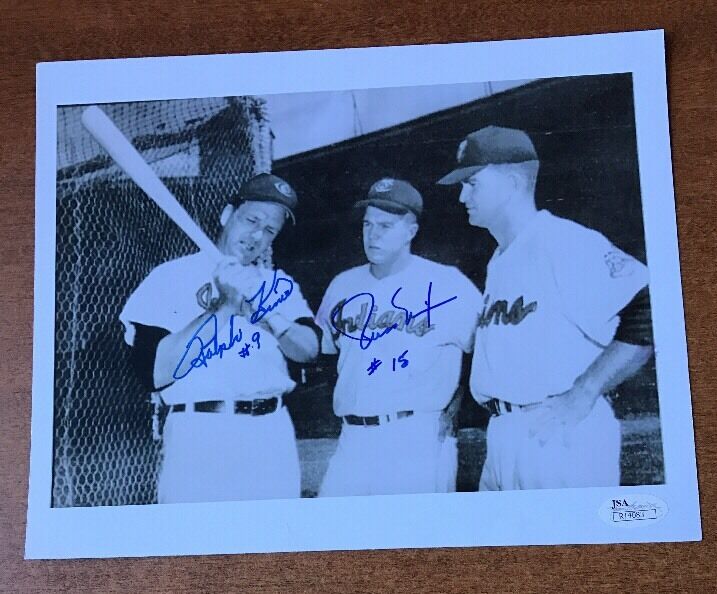 Russ Nixon/RALPH KINERAutographed 8x10 JSA COA CLEVELAND INDIANS