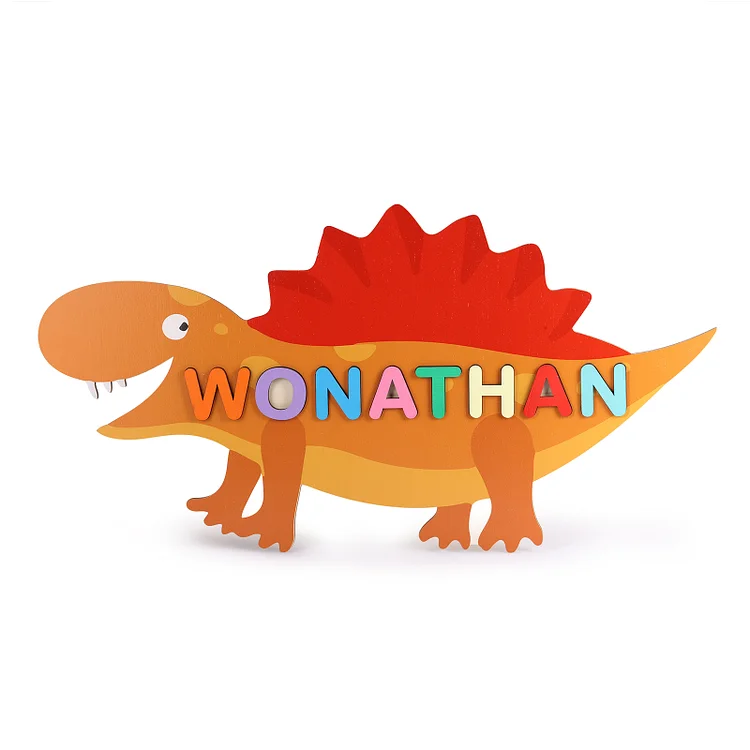 Puzzles bébé nom personnalisé Dinosaure Jouets d'apprentissage précoce Jessemade FR