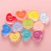 100PCS Colorful Smiley Heart Round Acrylic Beads DIY Jewelry