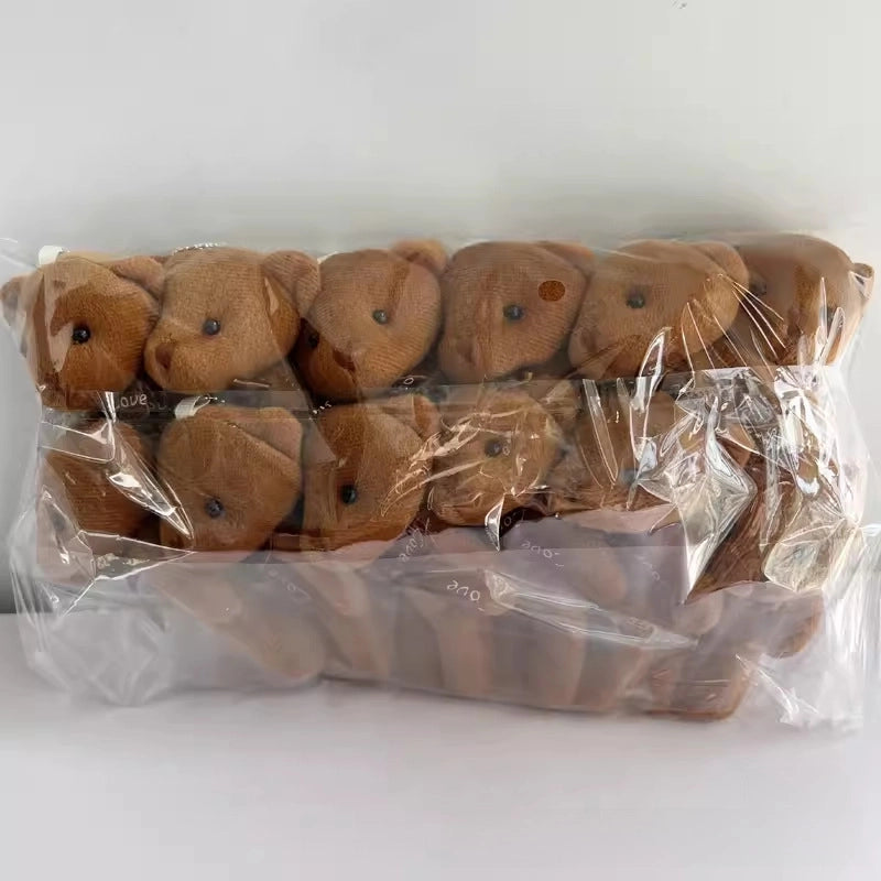 Conjoined Bear Pendant Bouquet Bear Plush Toy Doll Bag Clothes Hanging Accessories Wedding Gift Doll