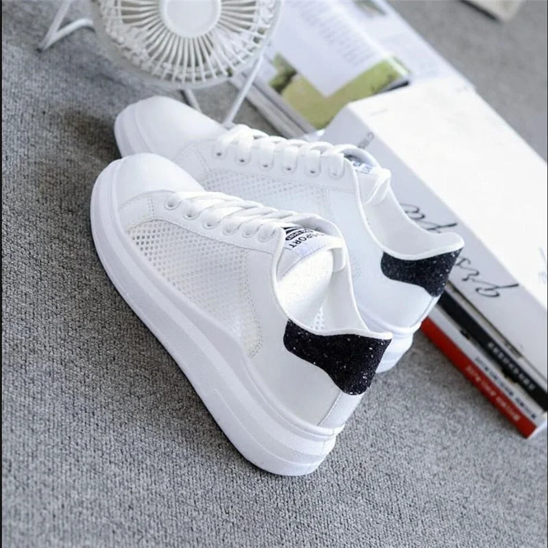 Female Flat Casual Shoes 2021 New Spring Summer Women Vulcanized Shoes Women's Shoes Sneakers White Shoes Woman Zapatillas Mujer