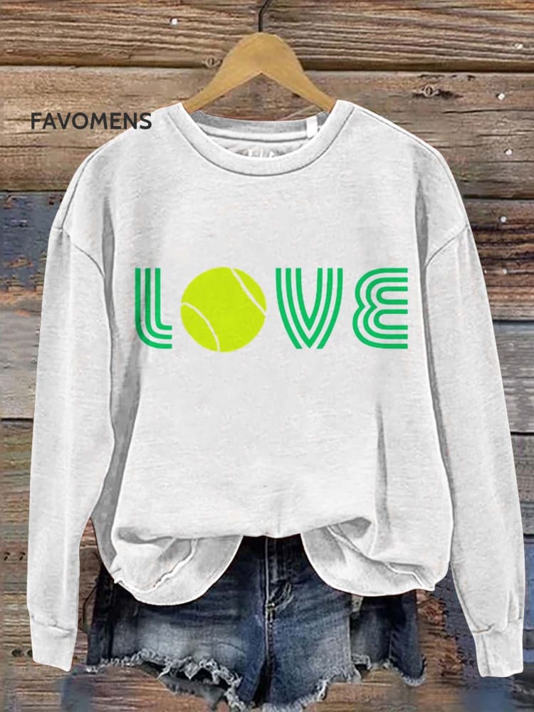 Sport Tennis Love Casual Sweatshirt Multicolor / S