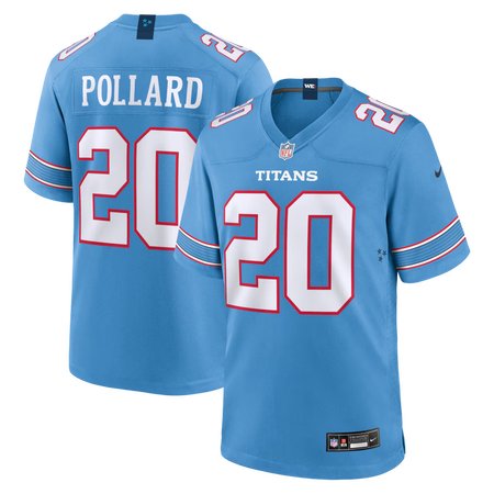 Men's Tennessee Titans #20 Tony Pollard Nike Light Blue Game Jersey
