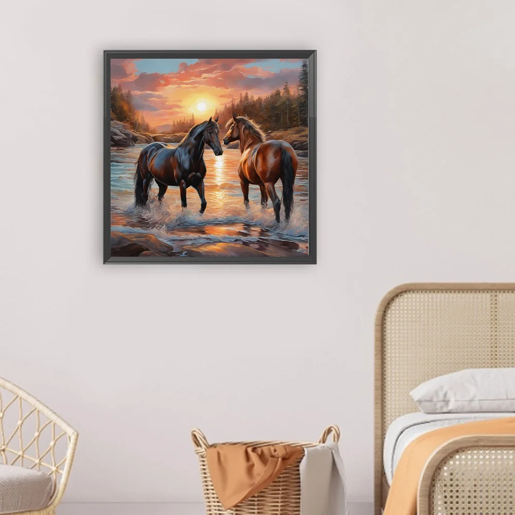 Diamond Painting - Full Round Drill - Horse(Canvas|30*30cm)