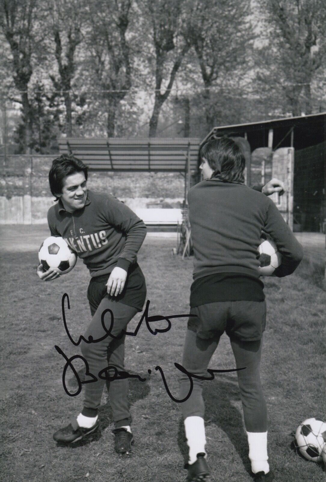 ROBERTO BONINSEGNA HAND SIGNED 12X8 Photo Poster painting JUVENTUS FOOTBALL AUTOGRAPH 10