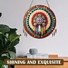 (US Only)Acrylic 2D Flat Indian Shield DIY Hanging Diamond Art Kits Wall Door Decoration